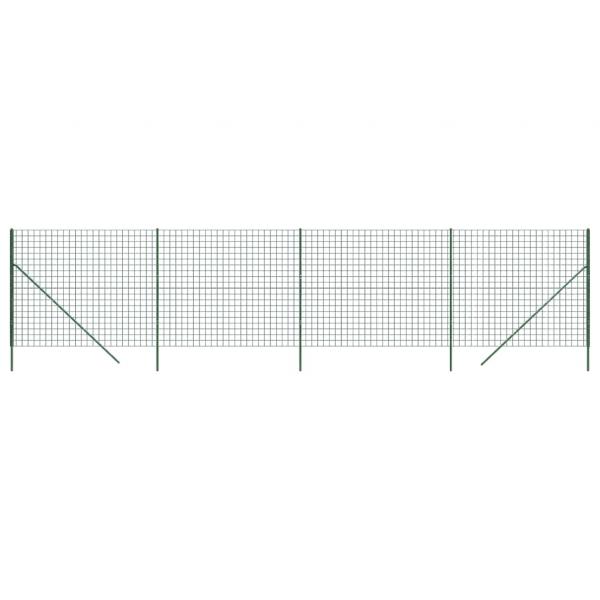 Maschendrahtzaun Grün 1,4x10 m Verzinkter Stahl