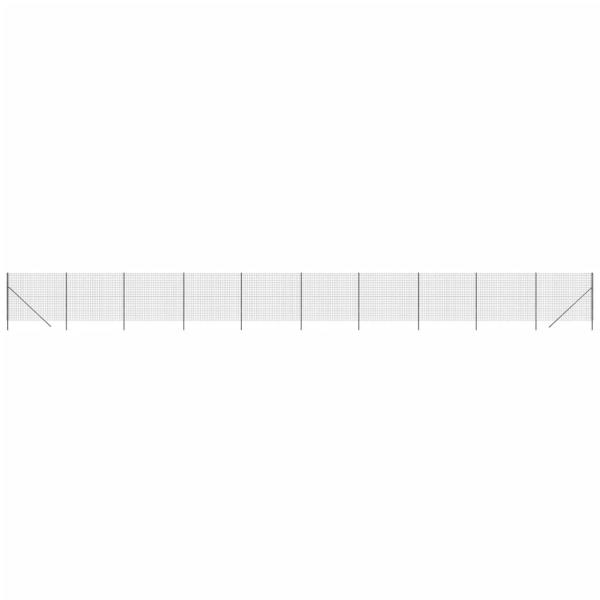 Maschendrahtzaun Anthrazit 1,4x25 m Verzinkter Stahl