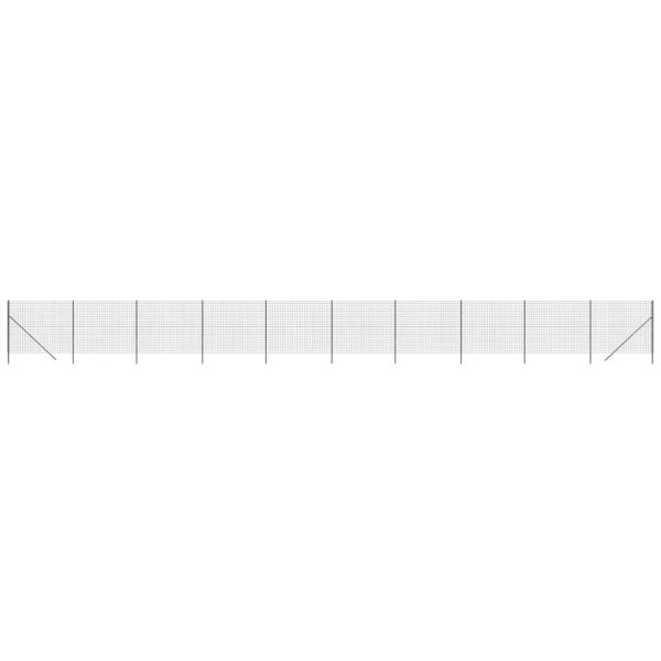 Maschendrahtzaun Anthrazit 2x25 m Verzinkter Stahl