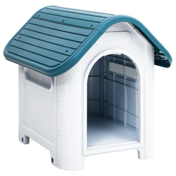 ARDEBO.de - Hundehütte Blau 59x75x66 cm Polypropylen