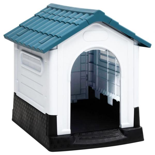 ARDEBO.de - Hundehütte Blau 57x68x66 cm Polypropylen