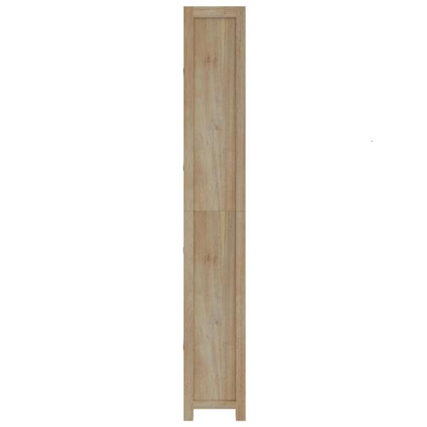 Bücherregal 7 Böden 80x30x200 cm Massivholz Akazie