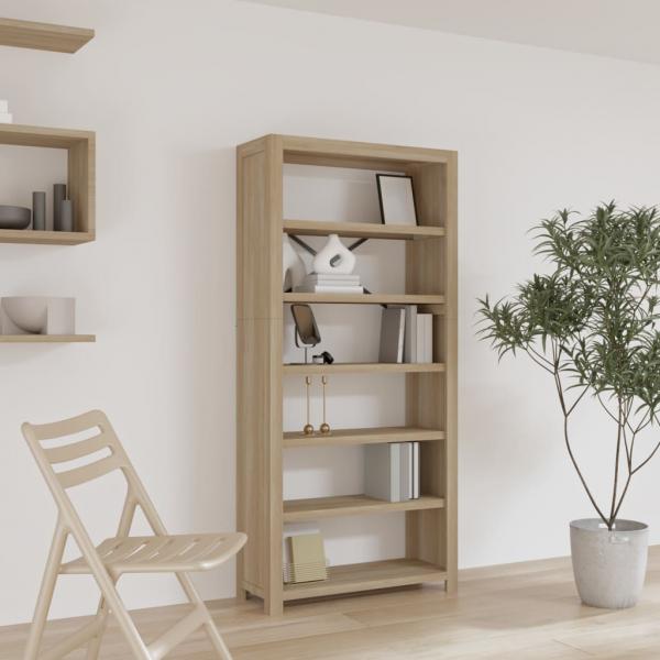 ARDEBO.de - Bücherregal 6 Böden 80x30x170 cm Massivholz Akazie