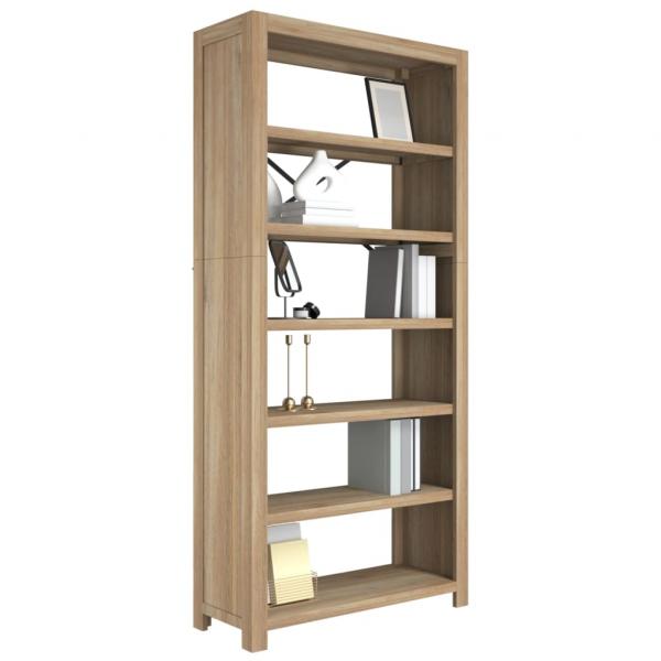 Bücherregal 6 Böden 80x30x170 cm Massivholz Akazie