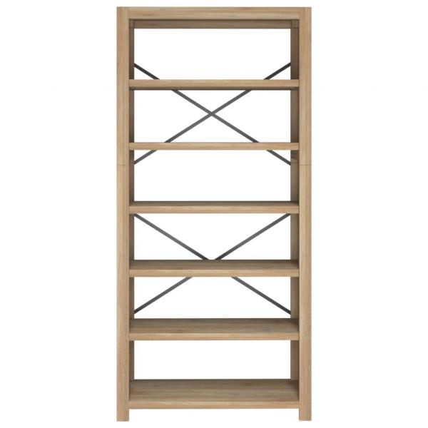 Bücherregal 6 Böden 80x30x170 cm Massivholz Akazie