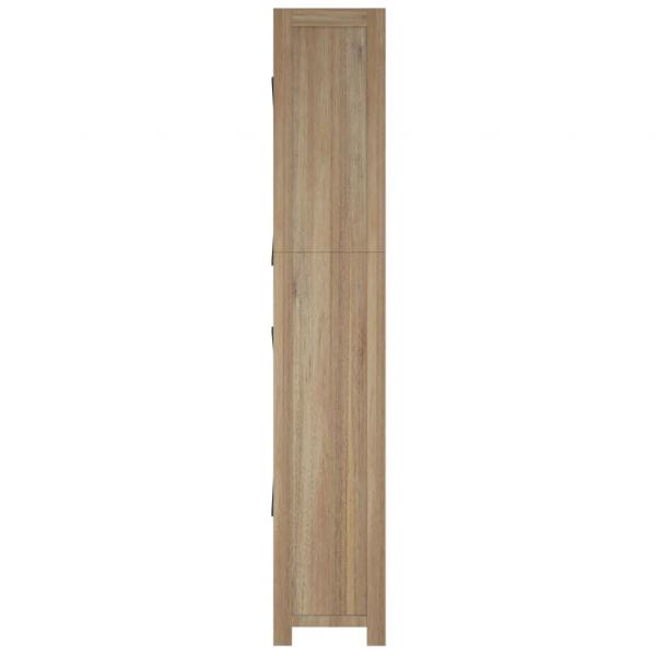Bücherregal 6 Böden 80x30x170 cm Massivholz Akazie