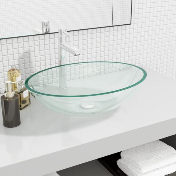 ARDEBO.de - Waschbecken Glas 50x37x14 cm Transparent