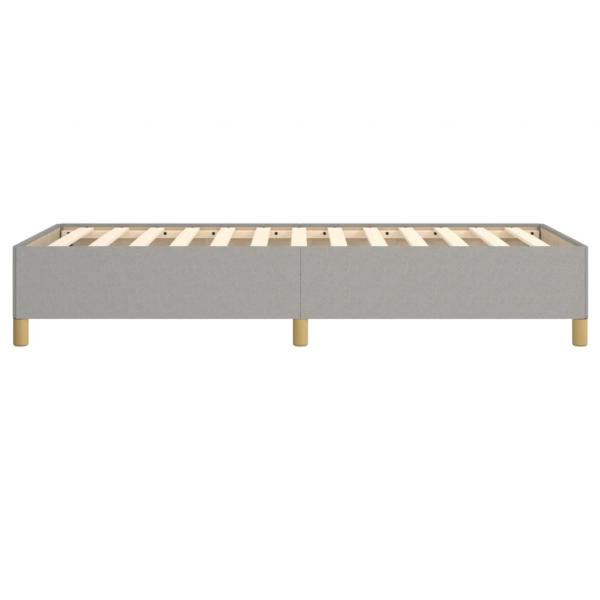 Bettgestell Hellgrau 90x190 cm Stoff