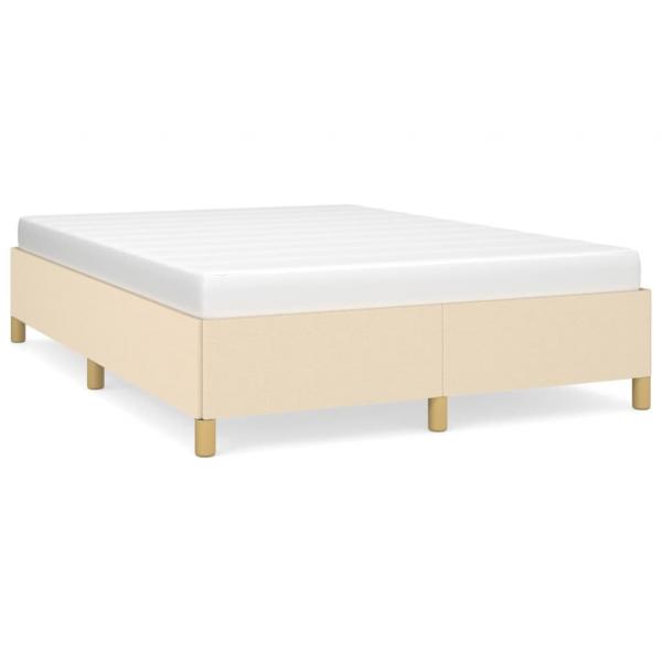 Bettgestell Creme 140x200 cm Stoff