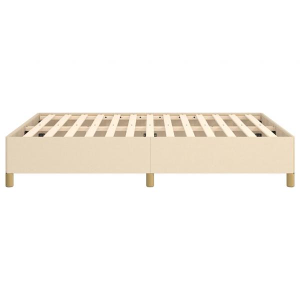 Bettgestell Creme 140x200 cm Stoff