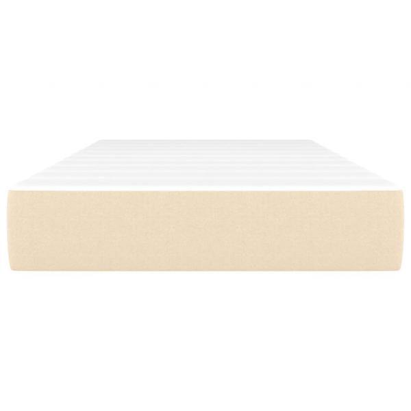 Taschenfederkernmatratze Creme 90x190x20 cm Stoff