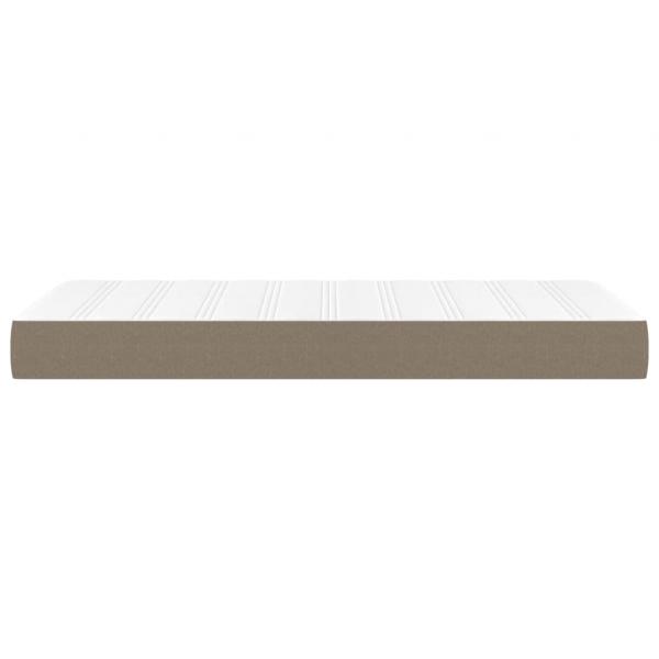 Taschenfederkernmatratze Taupe 90x200x20 cm Stoff