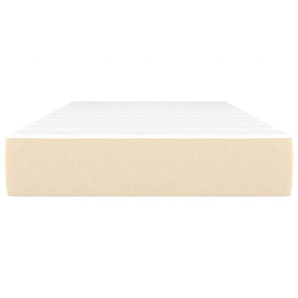 Taschenfederkernmatratze Creme 90x200x20 cm Stoff