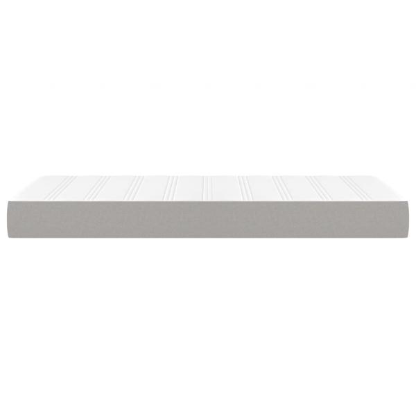 Taschenfederkernmatratze Hellgrau 100x200x20 cm Stoff