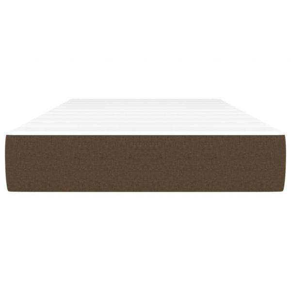 Taschenfederkernmatratze Dunkelbraun 100x200x20 cm Stoff
