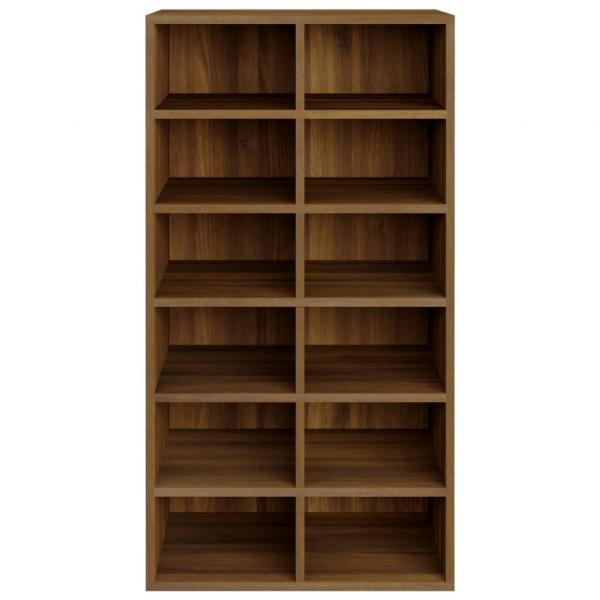 Schuhregal Braun Eichen-Optik 54x34x100,5 cm Holzwerkstoff