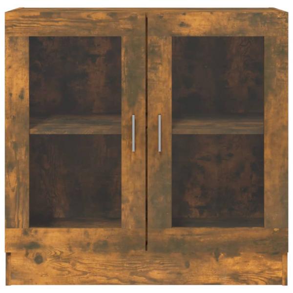 Vitrinenschrank Räuchereiche 82,5x30,5x80 cm Holzwerkstoff