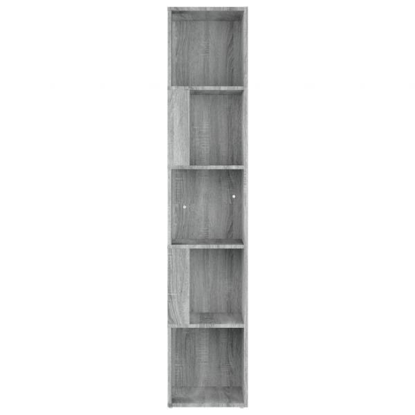 Eckregal Grau Sonoma 33x33x164,5 cm Holzwerkstoff