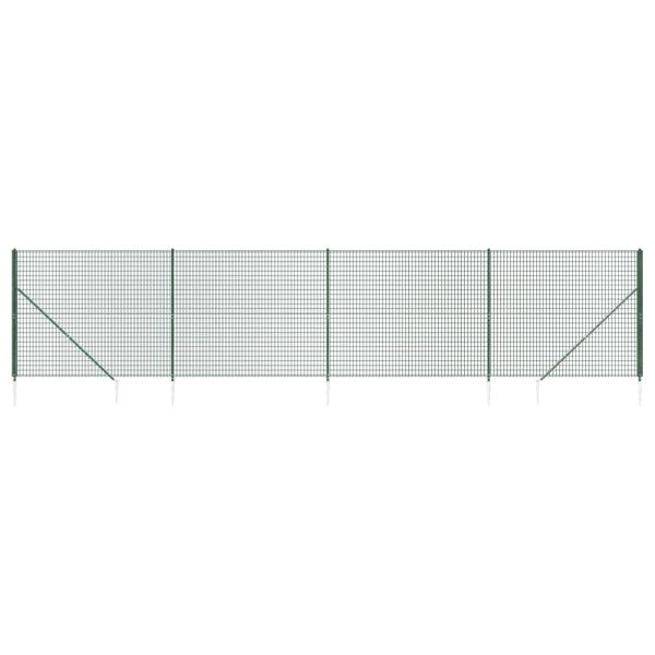 Maschendrahtzaun mit Bodenhülsen Grün 2x10 m