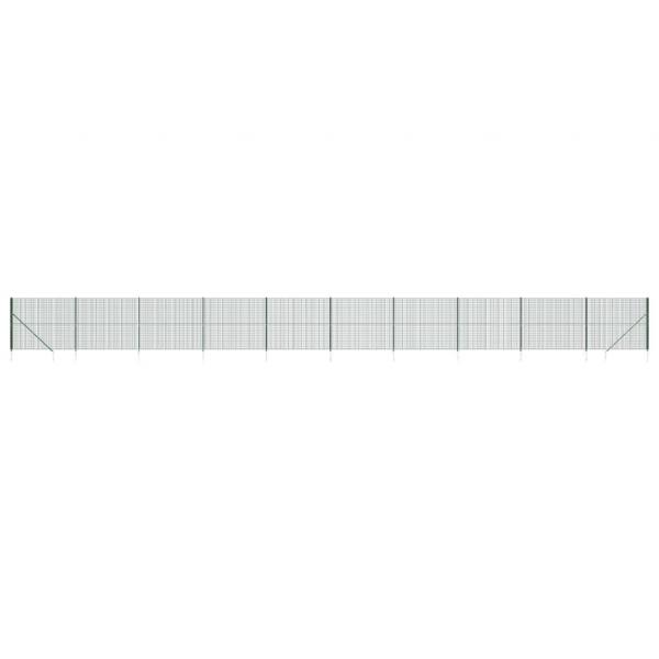 Maschendrahtzaun mit Bodenhülsen Grün 1,4x25 m