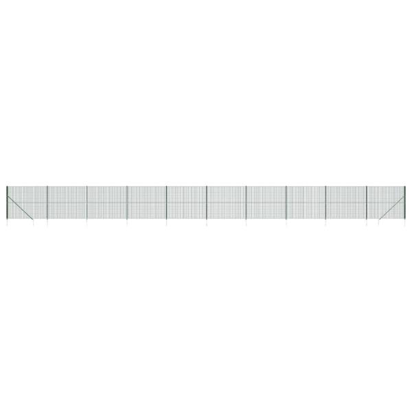 Maschendrahtzaun mit Bodenhülsen Grün 1,4x25 m
