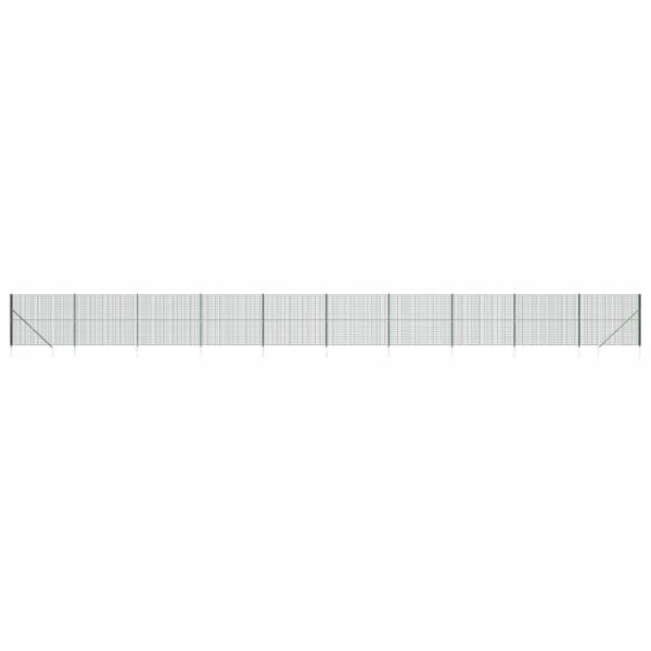 Maschendrahtzaun mit Bodenhülsen Grün 2,2x25 m