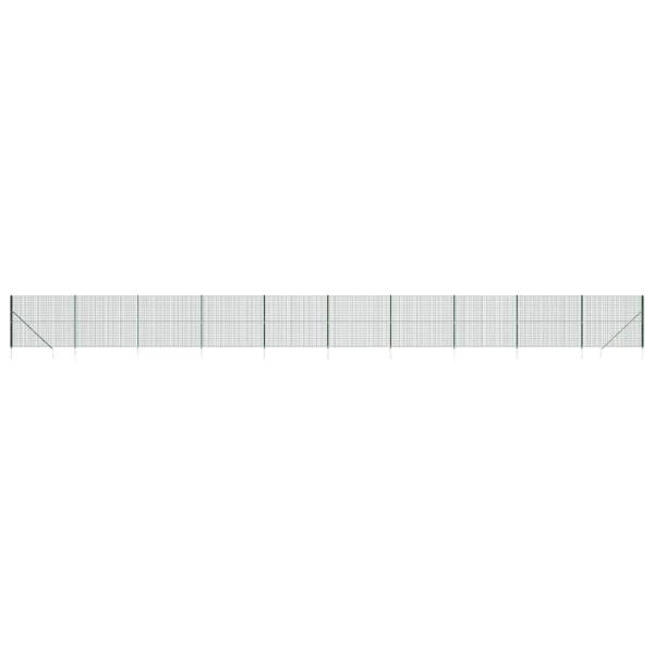 Maschendrahtzaun mit Bodenhülsen Grün 2,2x25 m