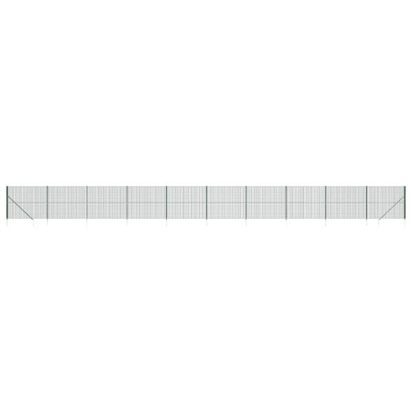Maschendrahtzaun mit Bodenhülsen Grün 1,6x25 m