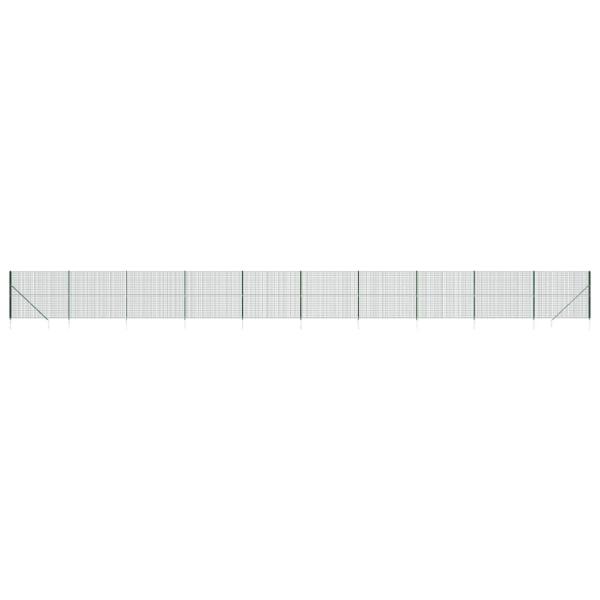 Maschendrahtzaun mit Bodenhülsen Grün 1,6x25 m