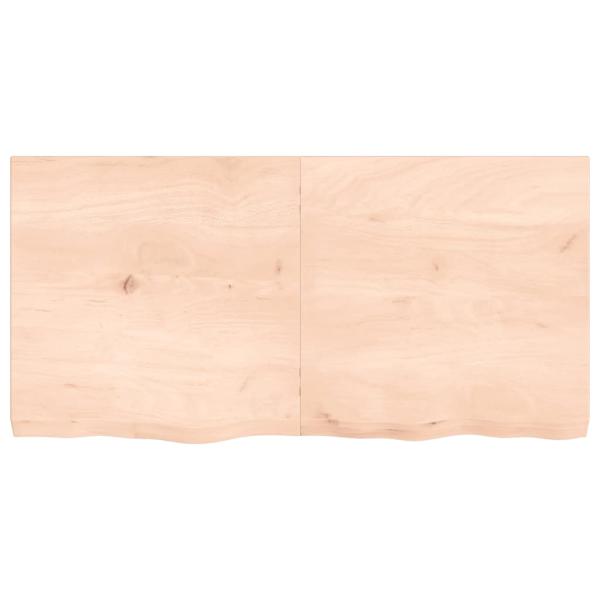 Wandregal 120x60x(2-6) cm Massivholz Eiche Unbehandelt