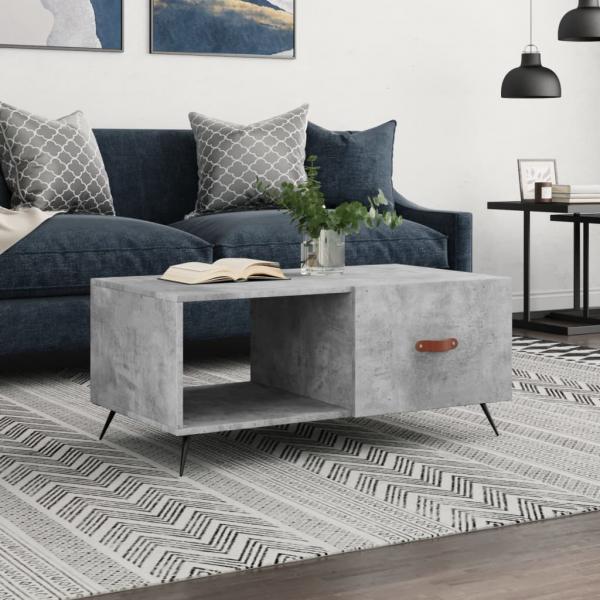 ARDEBO.de - Couchtisch Betongrau 90x50x40 cm Holzwerkstoff