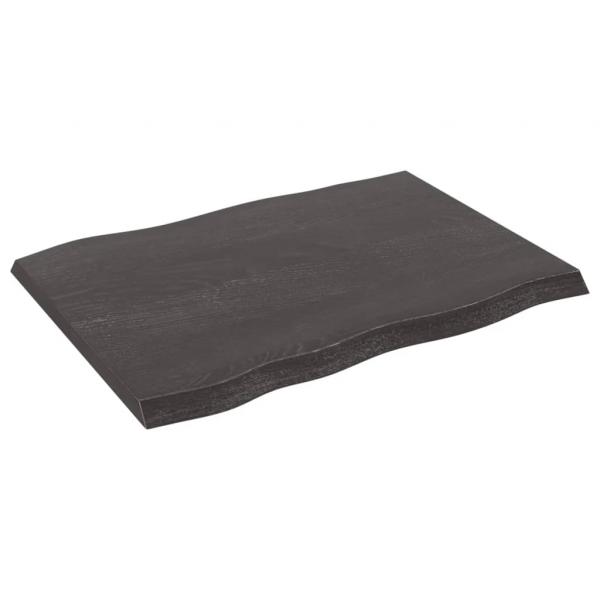 Tischplatte 80x60x(2-4) cm Massivholz Behandelt Baumkante