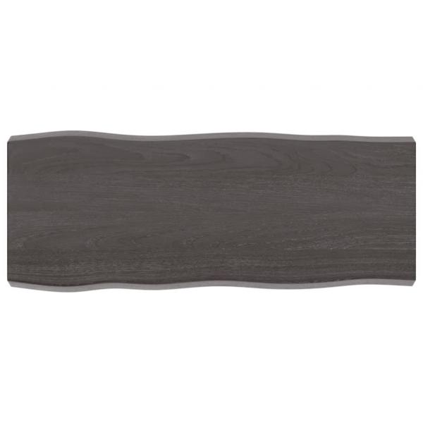 Tischplatte 100x40x(2-6) cm Massivholz Behandelt Baumkante