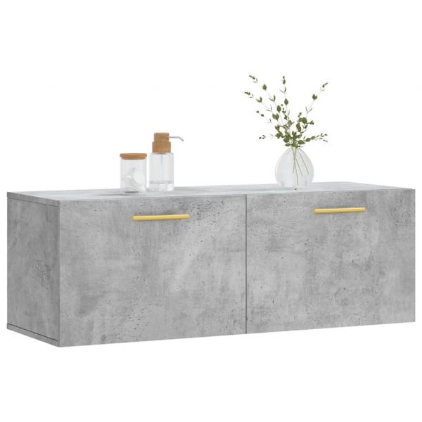Wandschrank Betongrau 100x36,5x35 cm Holzwerkstoff