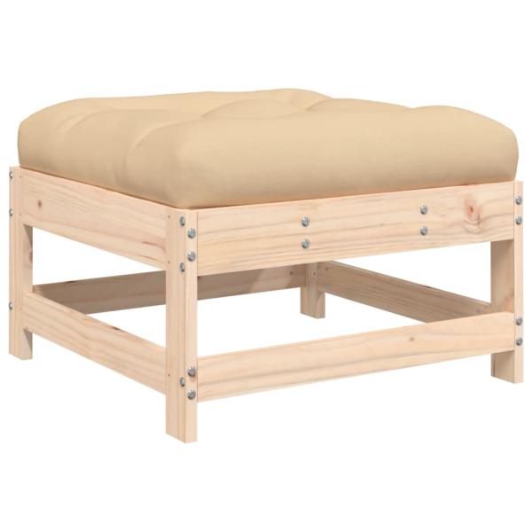 ARDEBO.de - 7-tlg. Garten-Lounge-Set mit Kissen Massivholz