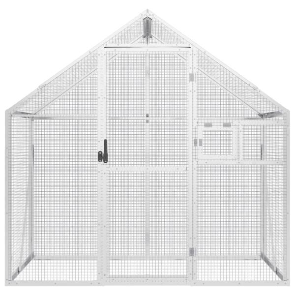 Voliere Silbern 179x100x185 cm Aluminium