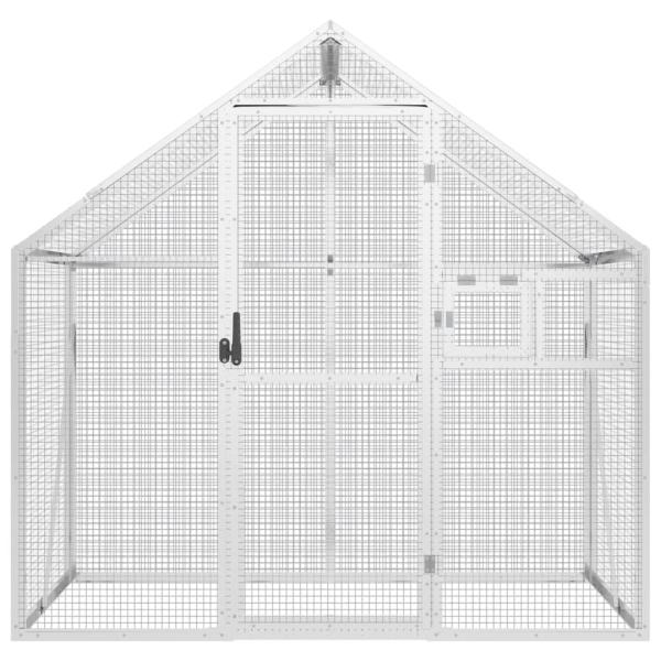 Voliere Silbern 179x100x185 cm Aluminium