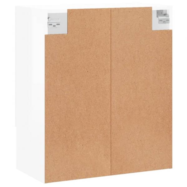 Wandschrank Hochglanz-Weiß 60x31x70 cm Holzwerkstoff