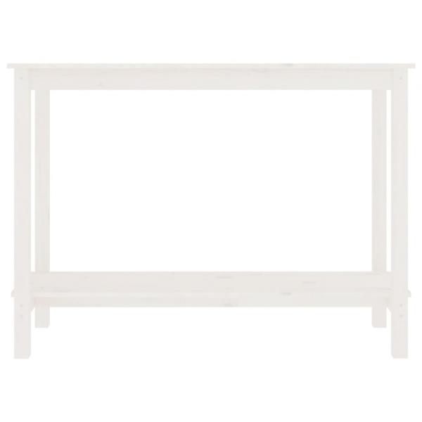 Konsolentisch Weiß 110x40x80 cm Massivholz Kiefer