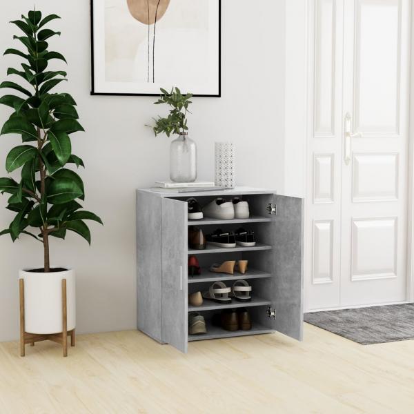 ARDEBO.de - Schuhschrank Betongrau 60x35x70 cm Holzwerkstoff