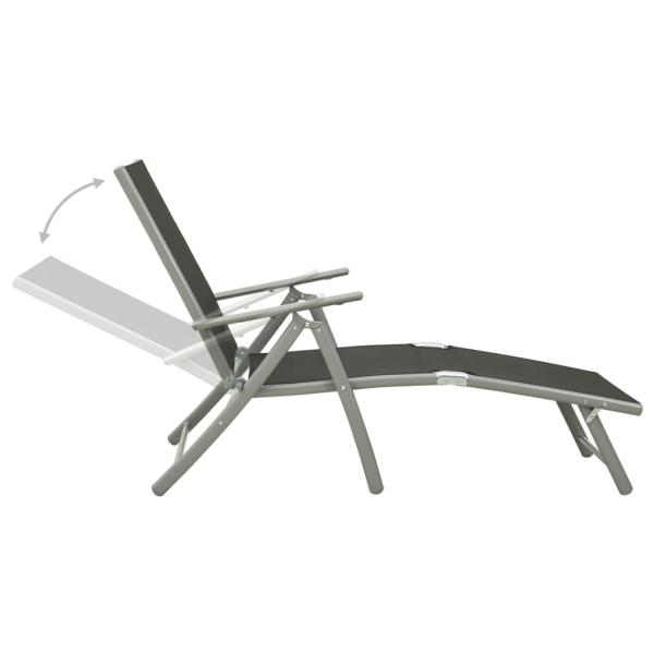 9-tlg. Garten-Lounge-Set Schwarz und Silbern