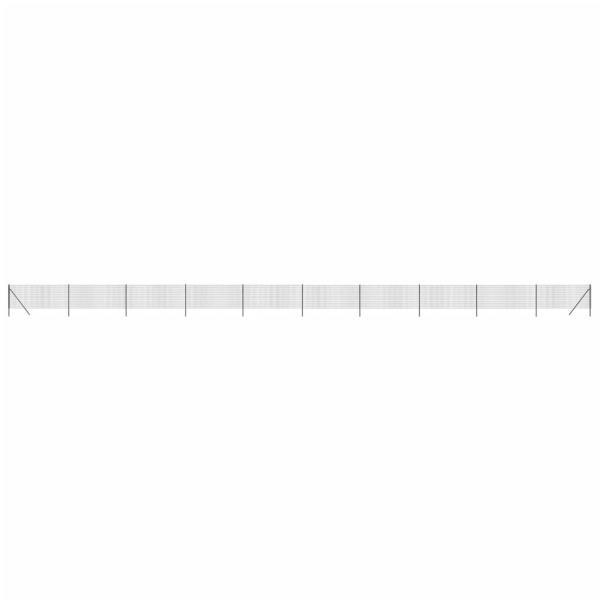 Maschendrahtzaun Anthrazit 1,1x25 m Verzinkter Stahl