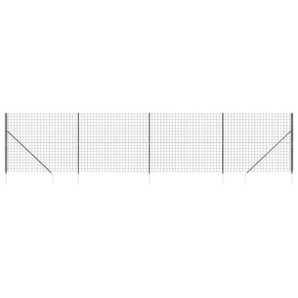 Maschendrahtzaun mit Bodenhülsen Anthrazit 1,6x10 m