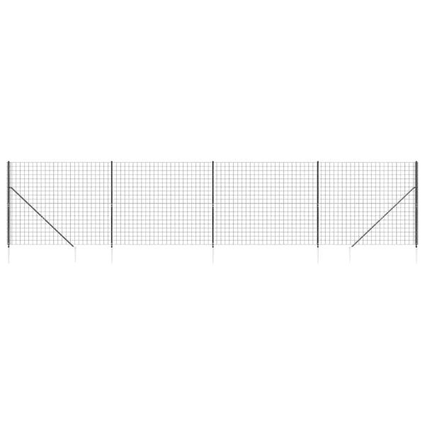 Maschendrahtzaun mit Bodenhülsen Anthrazit 1,6x10 m