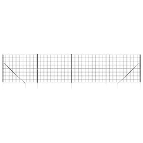 Maschendrahtzaun mit Bodenhülsen Anthrazit 2,2x10 m