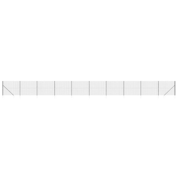 Maschendrahtzaun mit Bodenhülsen Anthrazit 2,2x25 m