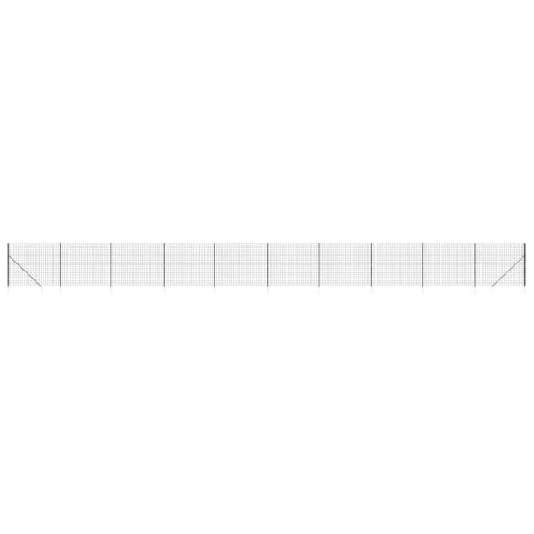 Maschendrahtzaun mit Bodenhülsen Anthrazit 2,2x25 m