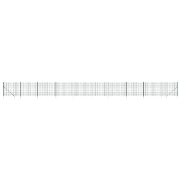 Maschendrahtzaun mit Bodenhülsen Grün 1,4x25 m