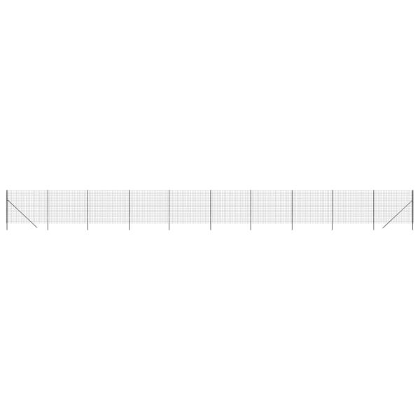 Maschendrahtzaun Anthrazit 2,2x25 m Verzinkter Stahl