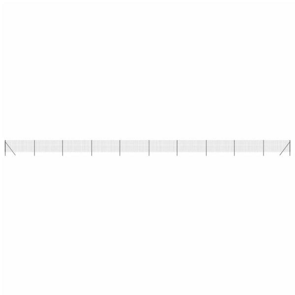 Maschendrahtzaun Anthrazit 0,8x25 m Verzinkter Stahl